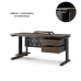 Стол офисный Kobor L2-180/80 black/charlston Стол офисный Kobor L2-180/80 black/charlston