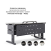 Стол офисный Kobor L2-80/60 graphite/chicago Стол офисный Kobor L2-80/60 graphite/chicago