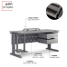 Стол офисный Kobor L2-80/70 graphite/chicago Стол офисный Kobor L2-80/70 graphite/chicago