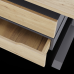 Стол офисный Kobor L2-140/80 graphite/natural