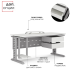 Стол офисный Kobor L2-140/60 aluminum/premium