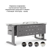 Стол офисный Kobor L2-140/60 aluminum/premium