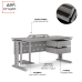 Стол офисный Kobor L2-160/70 aluminum/chicago