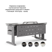 Стол офисный Kobor L2-120/80 aluminum/chicago