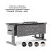 Стол офисный Kobor L2-120/70 aluminum/wood Стол офисный Kobor L2-120/70 aluminum/wood