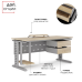 Стол офисный Kobor L2-140/70 aluminum/natural Стол офисный Kobor L2-140/70 aluminum/natural