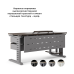 Стол офисный Kobor L2-140/80 aluminum/charlston Стол офисный Kobor L2-140/80 aluminum/charlston