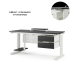 Стол офисный Kobor L2-80/60 white/wood Стол офисный Kobor L2-80/60 white/wood