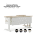 Стол офисный Kobor L2-140/60 white/natural Стол офисный Kobor L2-140/60 white/natural