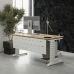 Стол офисный Kobor L2-140/70 white/natural Стол офисный Kobor L2-140/70 white/natural