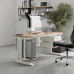 Стол офисный Kobor L2-160/70 white/natural Стол офисный Kobor L2-160/70 white/natural