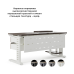 Стол офисный Kobor L2-180/70 white/charlston Стол офисный Kobor L2-180/70 white/charlston