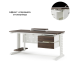 Стол офисный Kobor L2-140/80 white/charlston Стол офисный Kobor L2-140/80 white/charlston