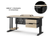 Стол офисный Kobor T-80/60 black/natural Стол офисный Kobor T-80/60 black/natural