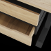 Стол офисный Kobor T-80/60 black/natural Стол офисный Kobor T-80/60 black/natural
