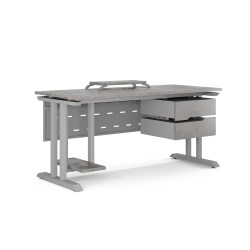 Стол офисный Kobor T-80/70 aluminum/chicago Стол офисный Kobor T-80/70 aluminum/chicago