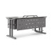 Стол офисный Kobor T-160/80 aluminum/chicago