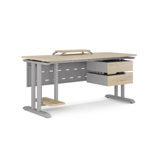Стол офисный Kobor T-100/80 aluminum/natural Стол офисный Kobor T-100/80 aluminum/natural