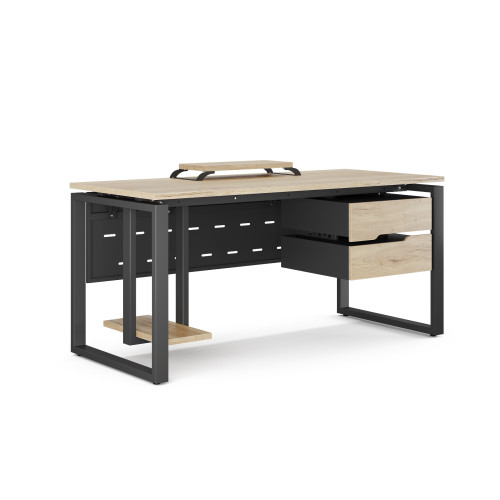 Стол офисный Kobor O1-120/80 black/natural