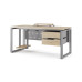 Стол офисный Kobor O1-100/80 aluminum/natural Стол офисный Kobor O1-100/80 aluminum/natural