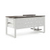 Стол офисный Kobor O1-140/80 white/charlston