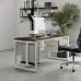 Стол офисный Kobor O1-140/80 white/charlston