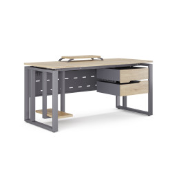 Стол офисный Kobor O2-100/70 graphite/natural