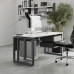 Стол офисный Kobor O2-100/80 aluminum/premium