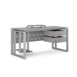 Стол офисный Kobor O2-100/60 aluminum/chicago Стол офисный Kobor O2-100/60 aluminum/chicago