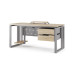 Стол офисный Kobor O2-100/60 aluminum/natural