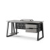 Стол офисный Kobor TR-80/80 black/chicago