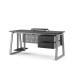 Стол офисный Kobor TR-80/70 aluminum/wood Стол офисный Kobor TR-80/70 aluminum/wood