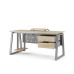 Стол офисный Kobor TR-120/70 aluminum/natural Стол офисный Kobor TR-120/70 aluminum/natural