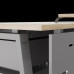 Стол офисный Kobor TR-120/80 aluminum/natural
