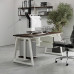 Стол офисный Kobor TR-140/80 white/charlston