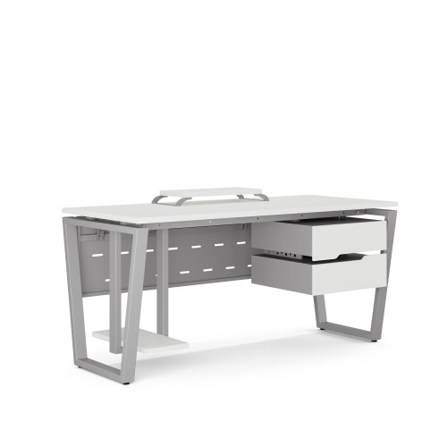 Стол офисный Kobor OTR-80/60 aluminum/premium