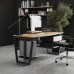 Стол офисный Kobor TB-140/70 graphite/natural Стол офисный Kobor TB-140/70 graphite/natural