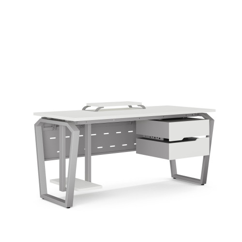 Стол офисный Kobor TB-120/60 aluminum/premium