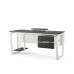 Стол офисный Kobor TB-160/70 white/wood