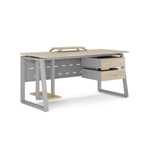 Стол офисный Kobor TS1-80/60 aluminum/natural