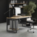 Стол офисный Kobor TS1-100/80 aluminum/natural Стол офисный Kobor TS1-100/80 aluminum/natural