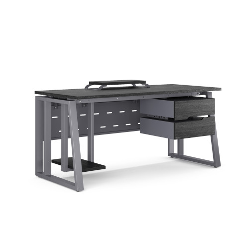 Стол офисный Kobor TS2-100/80 graphite/wood Стол офисный Kobor TS2-100/80 graphite/wood