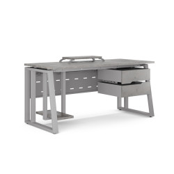 Стол офисный Kobor TS2-80/70 aluminum/chicago