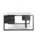 Стол офисный Kobor O1/2-140/140 black/premium Стол офисный Kobor O1/2-140/140 black/premium