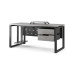 Стол офисный Kobor O1/2-140/160 black/chicago