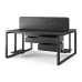 Стол офисный Kobor O1/2-80/120 black/wood