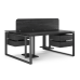 Стол офисный Kobor O1/2-100/120 black/wood Стол офисный Kobor O1/2-100/120 black/wood
