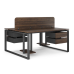 Стол офисный Kobor O1/2-80/140 black/charlston