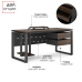 Стол офисный Kobor O1/2-100/160 black/charlston Стол офисный Kobor O1/2-100/160 black/charlston