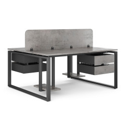 Стол офисный Kobor O1/2-100/140 graphite/chicago